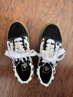 Vans Kids Checkerboard Low-Top Sneakers - Black/White